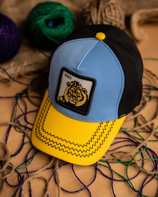 Blue Multi Lion Cap