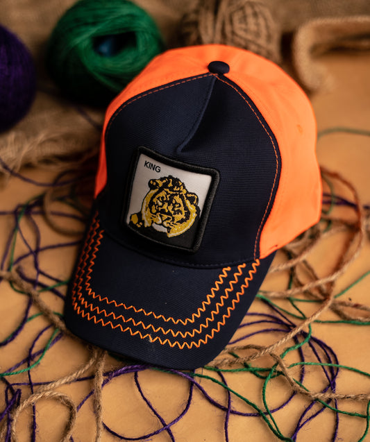 Orange Multi Lion Cap