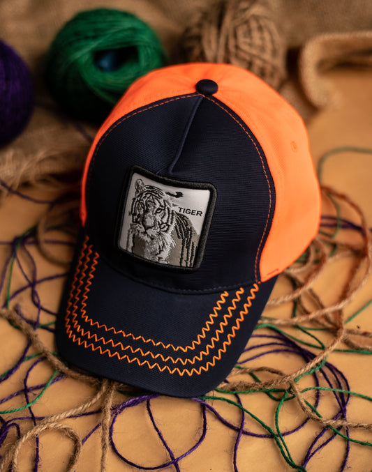 Orange Multi Tiger Cap