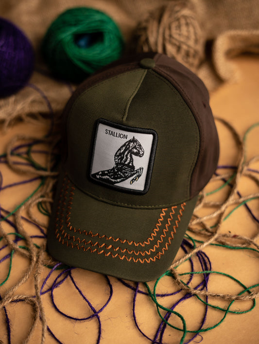 Green Multi Stallion Cap