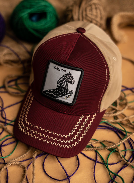 Maroon Multi Stallion Cap