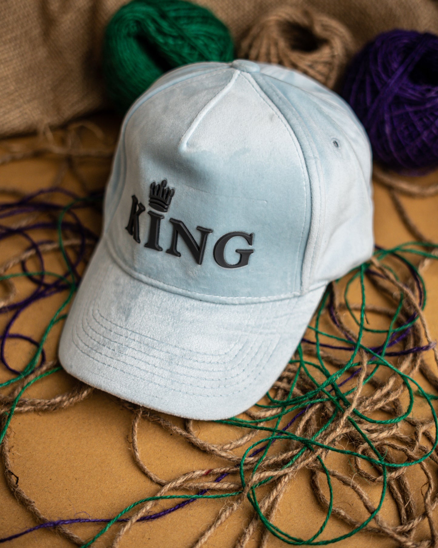 Sky Blue King Suede Cap CC1019