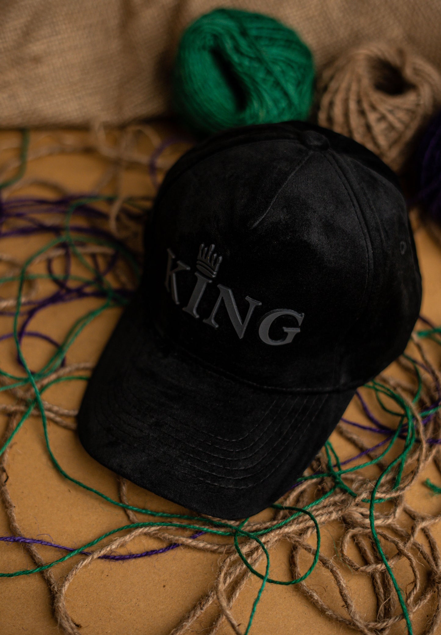 Black King Suede Cap CC1001