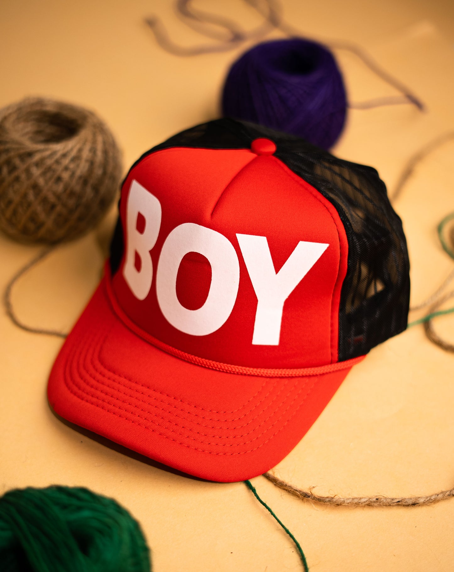 Red BOY Net Cap