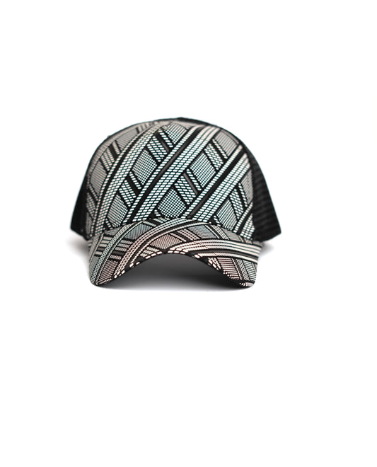 Grey Pattern Net Cap