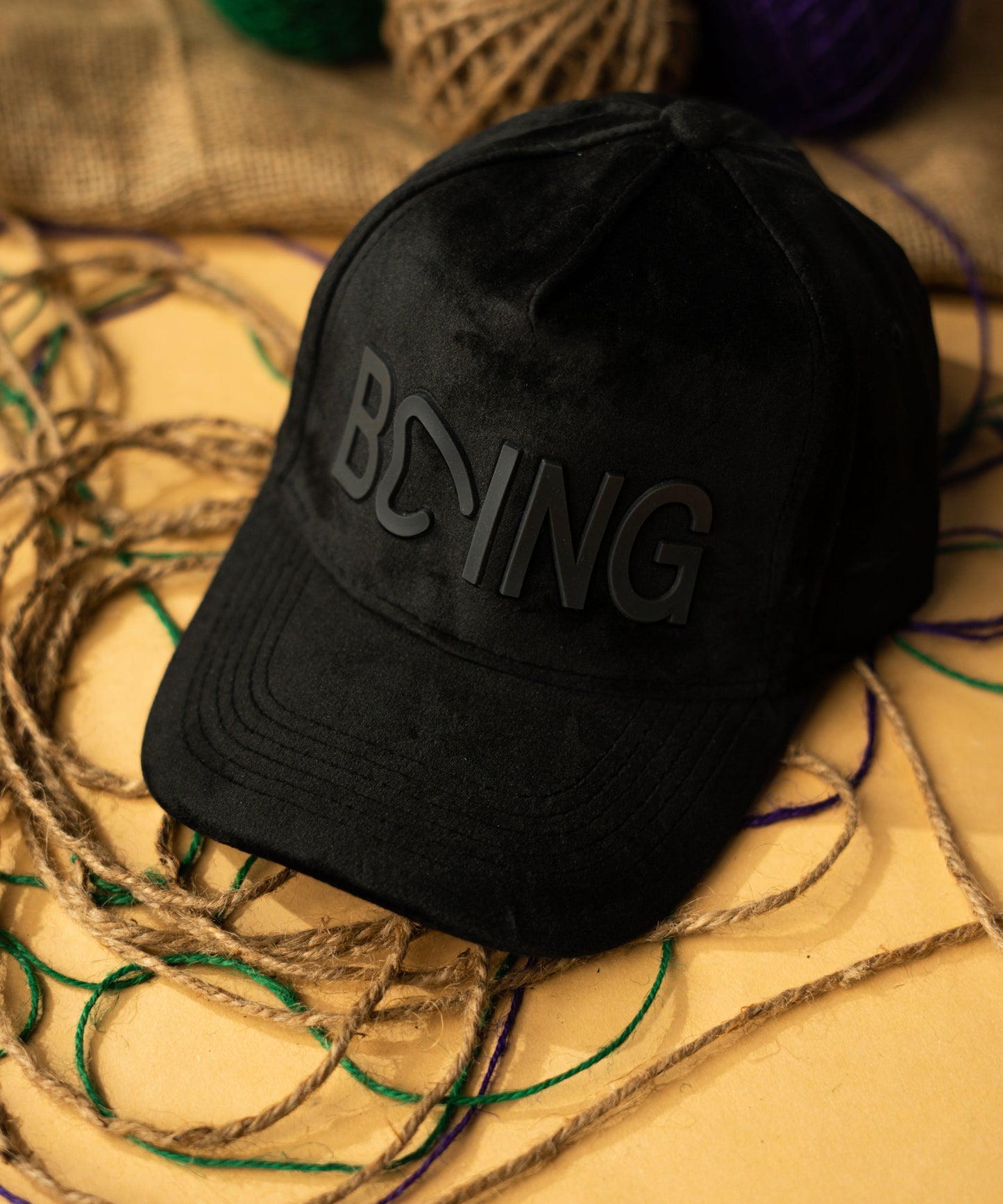 Black Being Suede Premium Cap