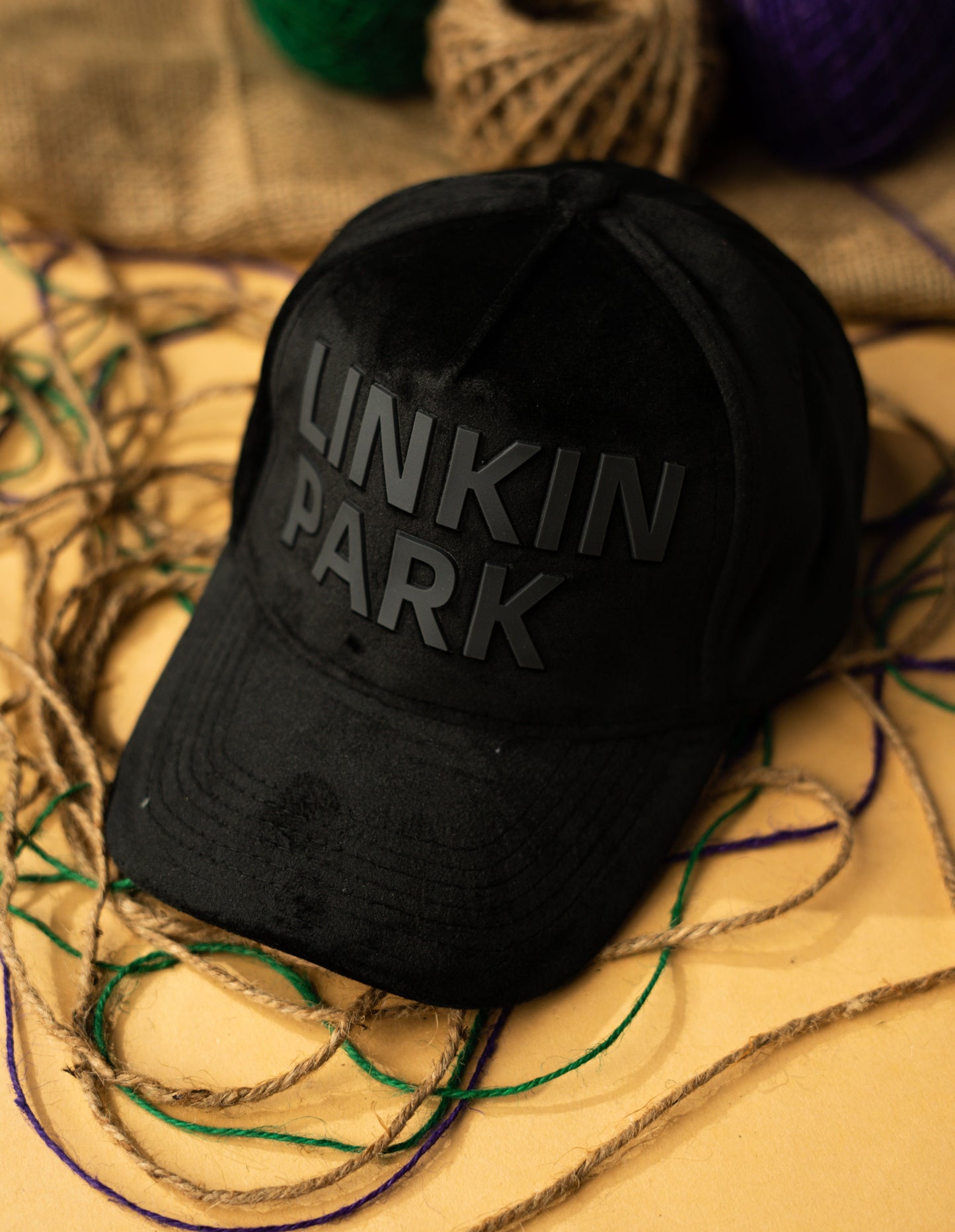 Black Linkin Park Suede Premium Cap