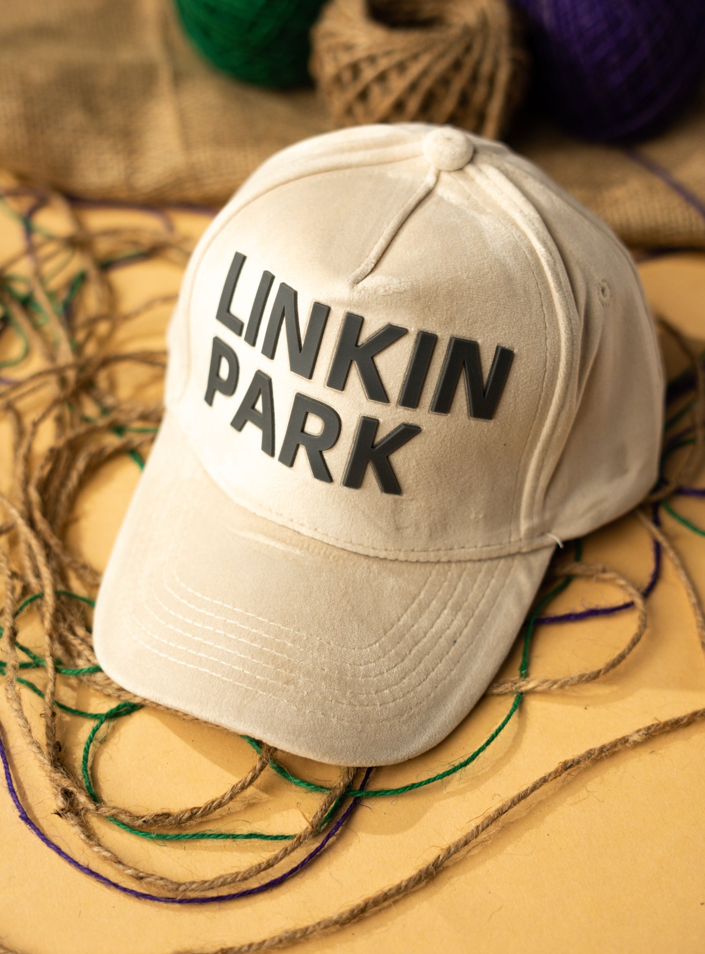 Biege Linkin Park Suede Premium Cap