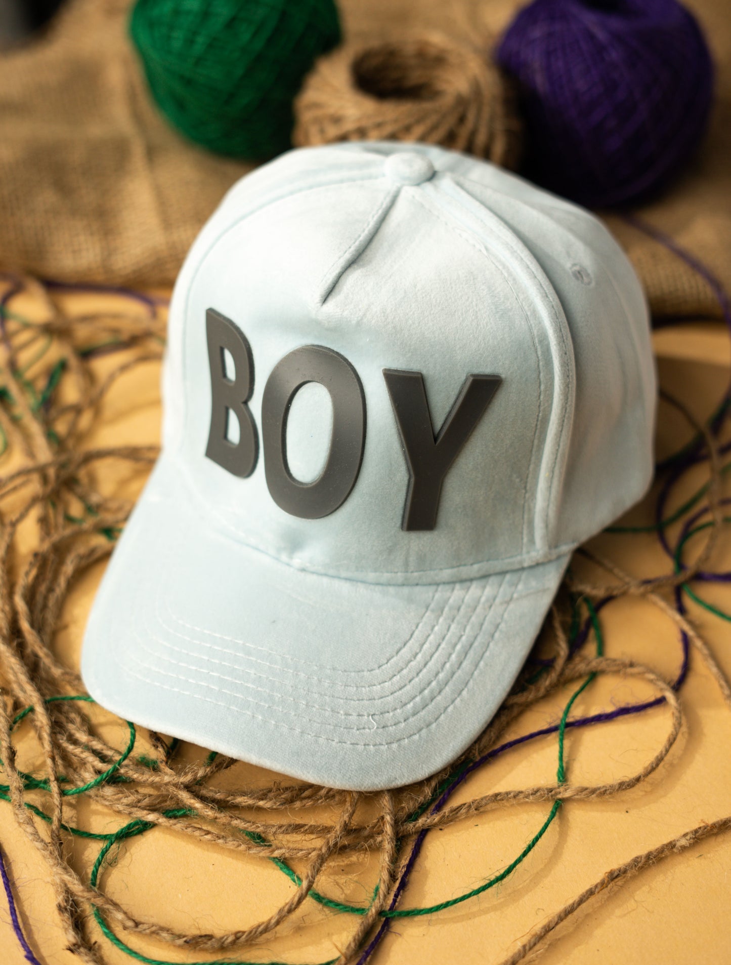 Sky Blue Boy Suede Premium Cap