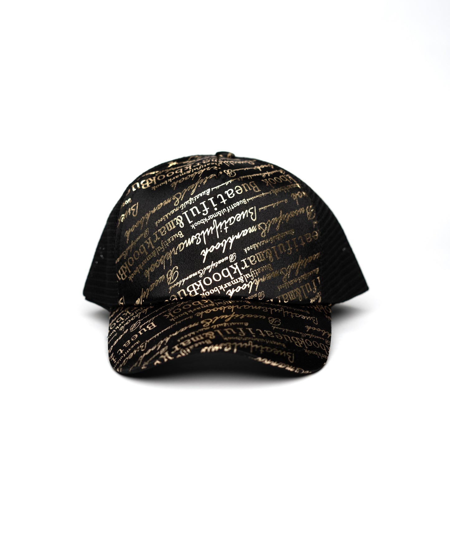 Black Text Net Cap