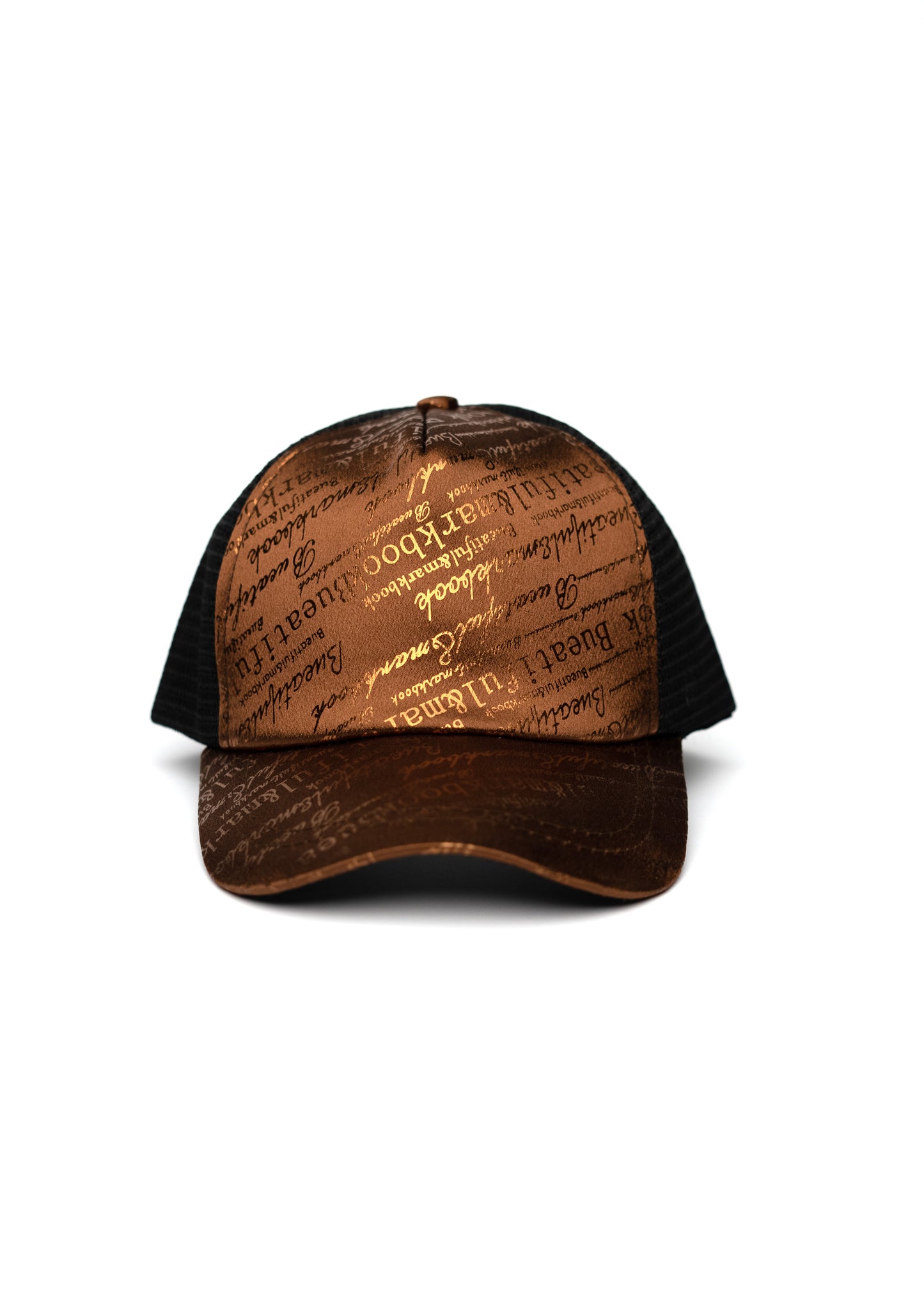 Orange Text Net Cap