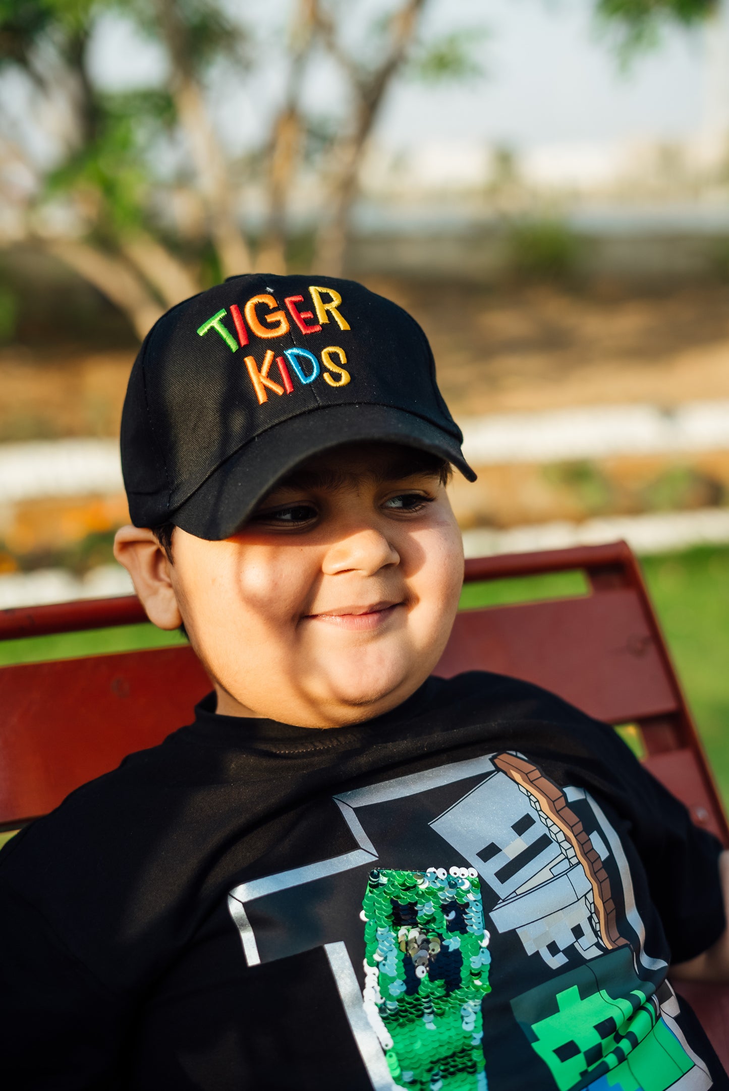 Black Tiger Kids Cap