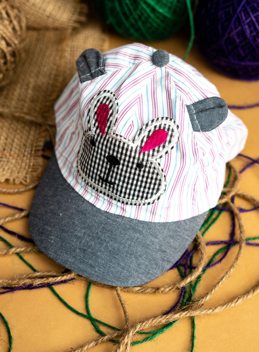 Grey Bunny Kids Cap