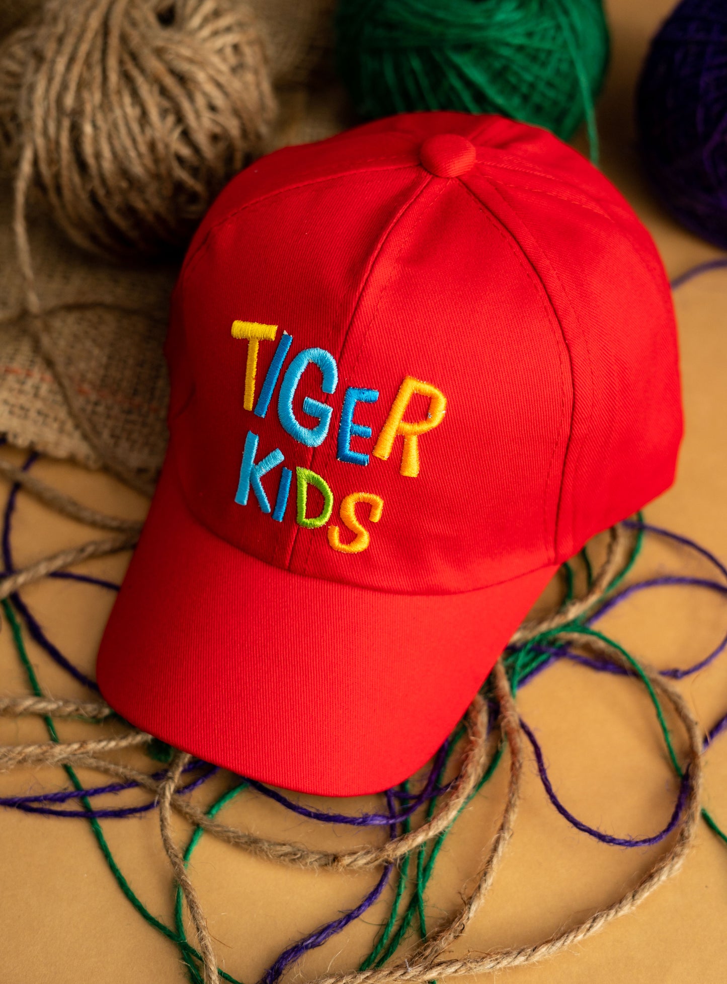 Red Tiger Kids Cap