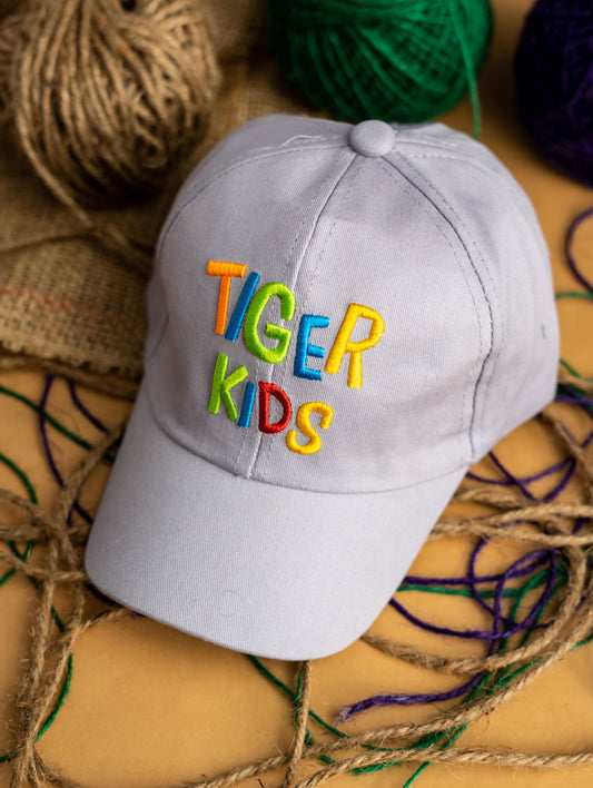 Grey Tiger Kids Cap