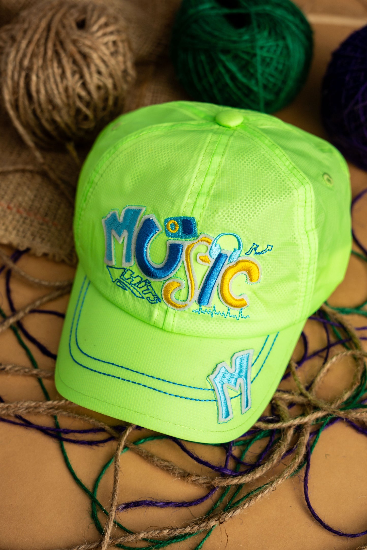 Green Music Kids Cap