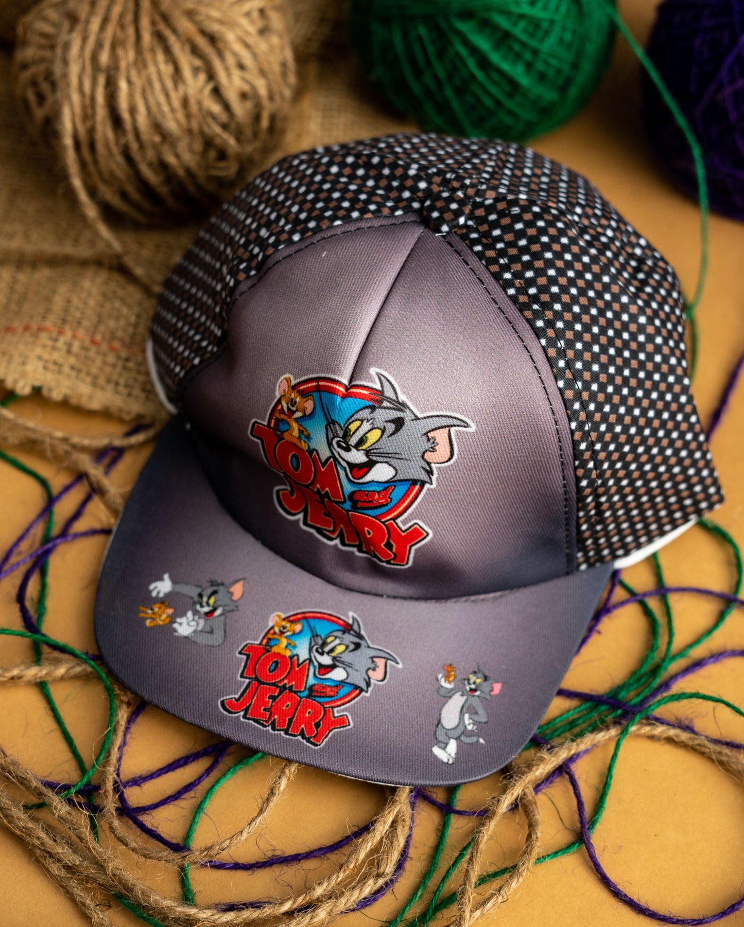 Grey Tom And Jerry Kids Cap