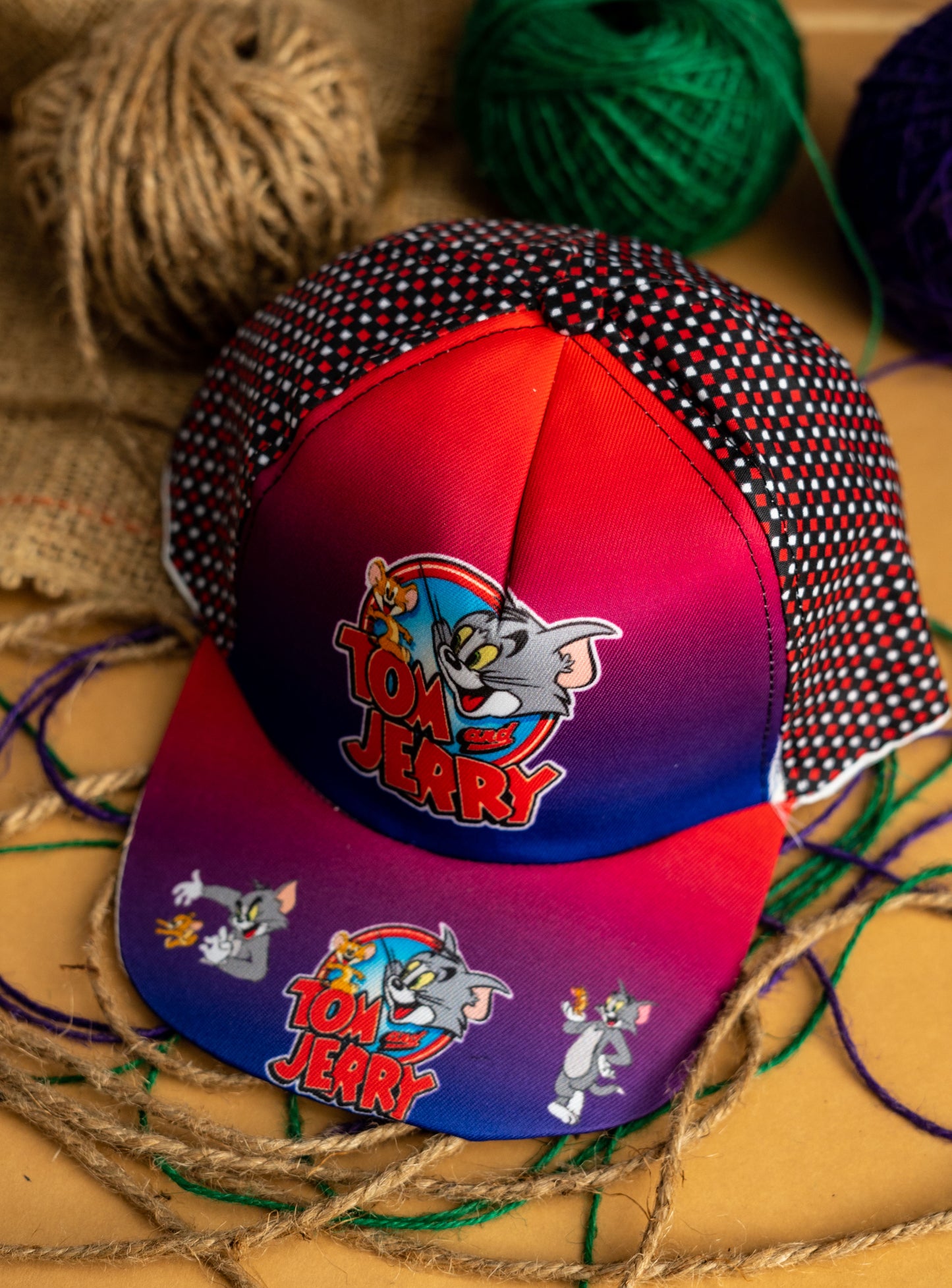 Red Tom And Jerry Kids Cap