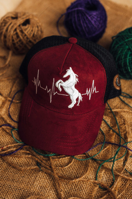 Maroon Horse Premium Cap