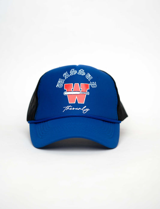 Blue W Net Cap