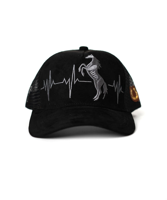 Black Horse Premium Suede Cap