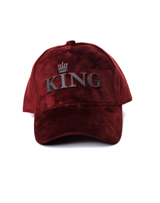 Maroon King Suede Cap