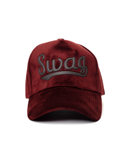 Red Swag Suede Cap