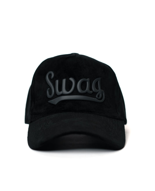 Black Swag Suede Cap