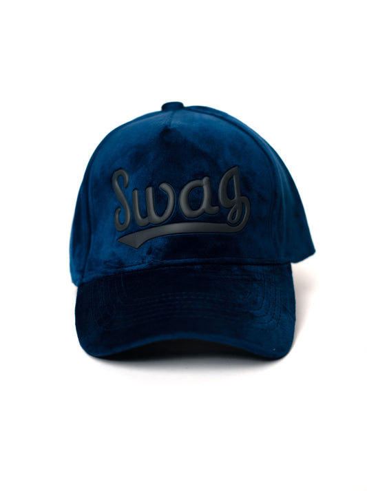 Dark Blue Swag Suede Cap