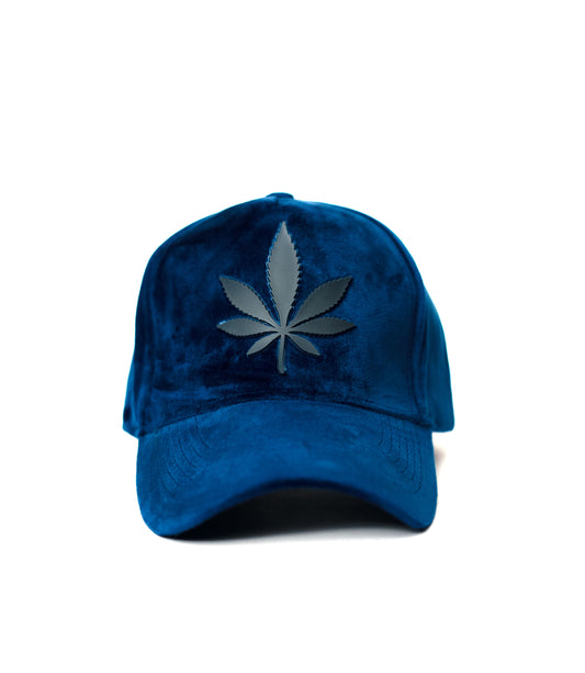 Blue Leaf Suede Cap