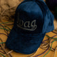 Dark Blue Swag Suede Cap