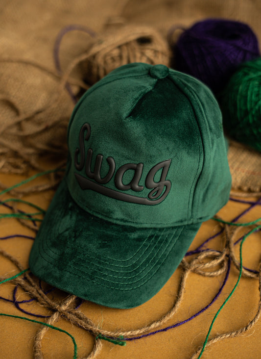 Green Swag Suede Cap