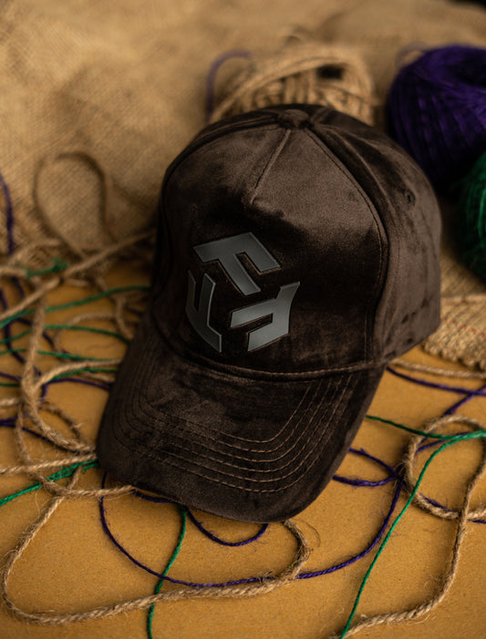 Brown F Suede Cap