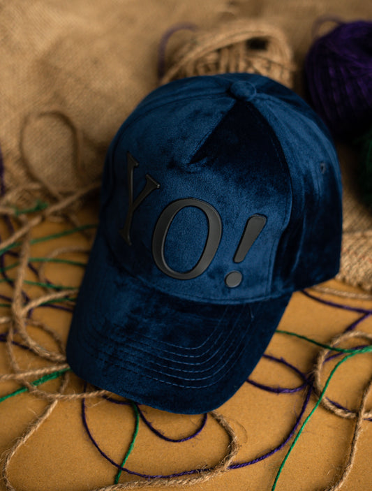 Blue YO Suede Cap