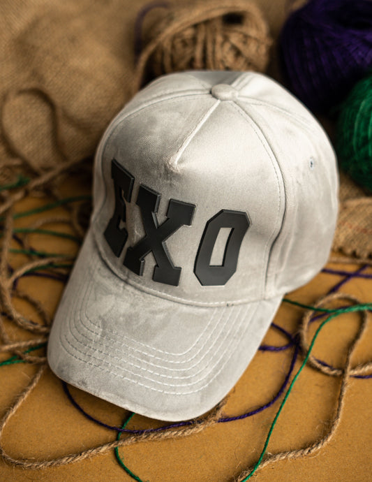 White EXO Suede Cap