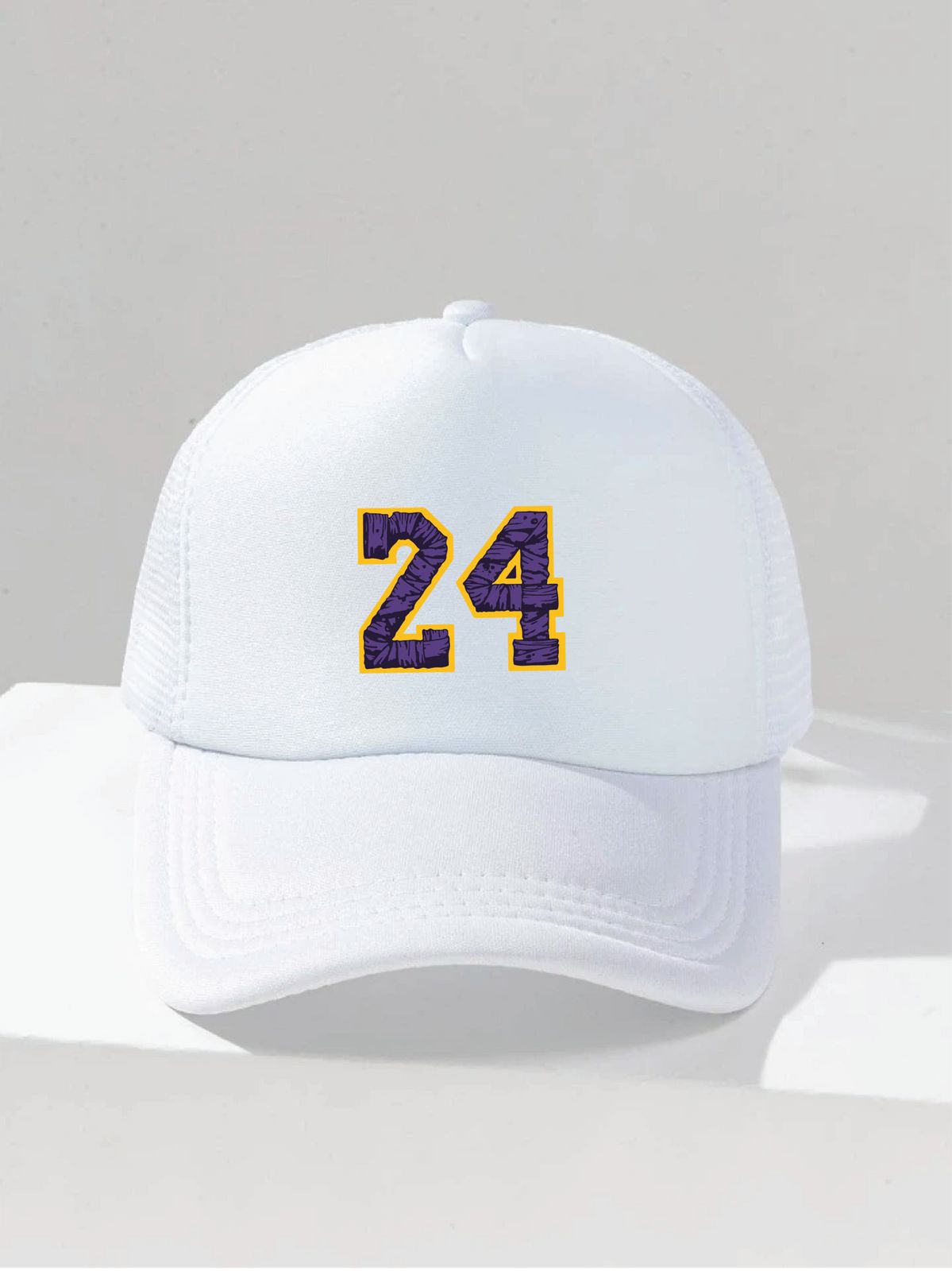 24 White Net Cap