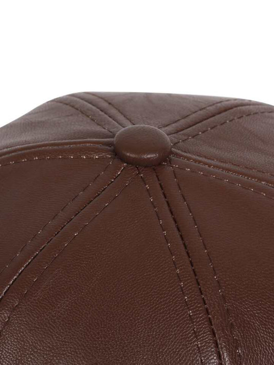 Light Brown Leather Premium Cap